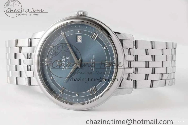 0228 De Ville SS DIWF 1:1 Best Edition Light Blue Dial SS Markers on SS Bracelet MIYOTA TopPick 7850